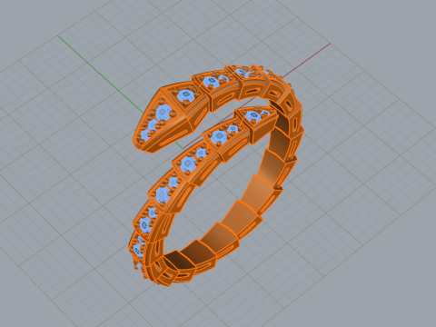 Serpent Ring 51629 3D Model