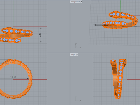 Serpent Ring 51629 3D Model