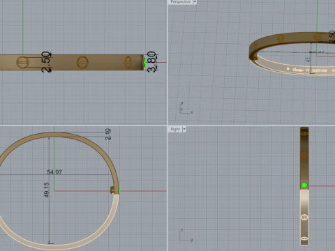 Bracelet 51626 3D Model