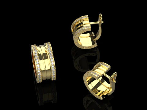 リングとイヤリングのセット 51530 3Dモデル