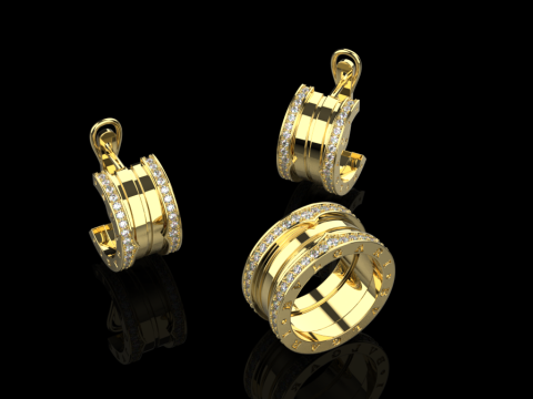 Ring and Earrings set 51530 3D 모델