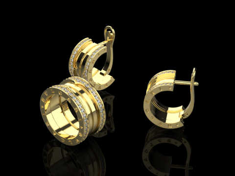 Ring and Earrings set 51530 3D 모델