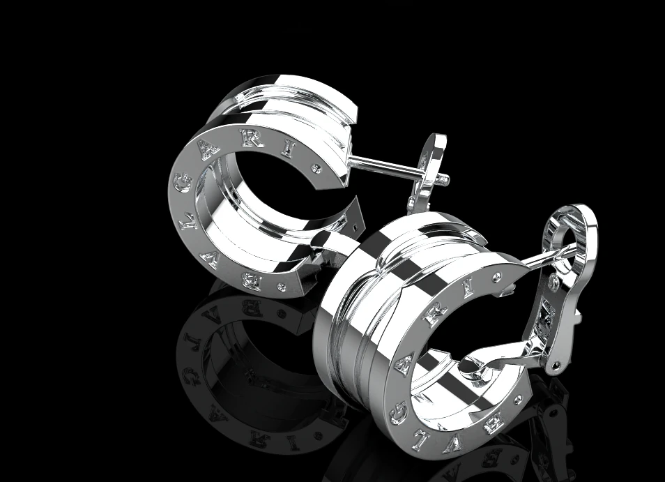 Earrings 51451 3D Model .c4d .max .obj .3ds .fbx .stl .blend 