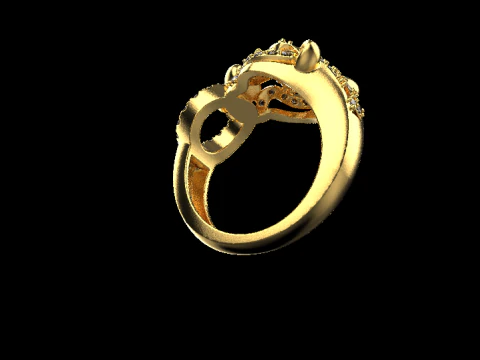 Panther Ring 51618 3D Model