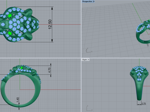 Panther Ring 51618 Modelo 3D