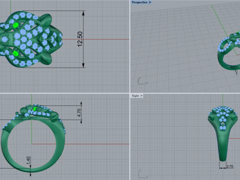 Panther Ring 51618 3D Model