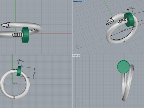 Nail Ring 51255 3D Model