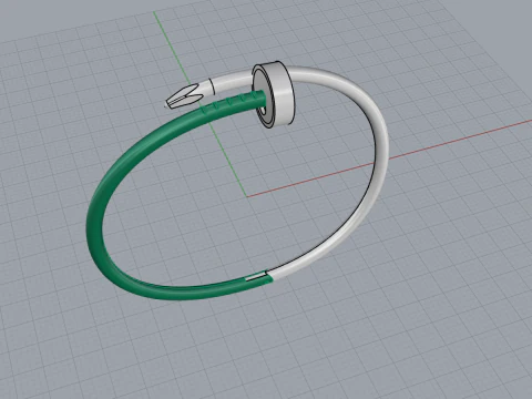 Nail Bracelet 51088 3D Model