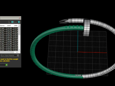 Nail Bracelet 51088 3D Model