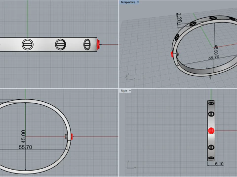 Bracelet 51036 3D Model