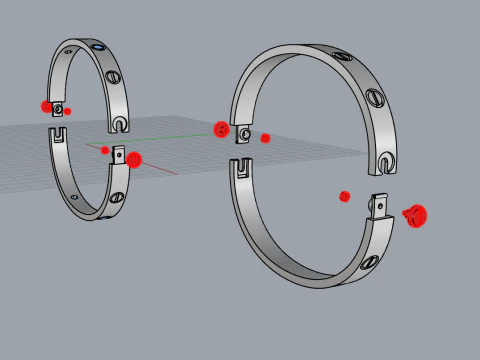Bracelets 51022 3D Model