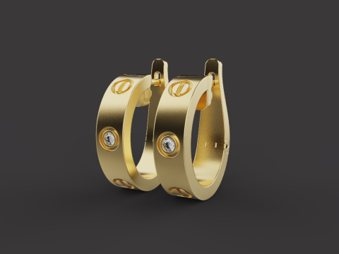 Earrings 30768 Modello 3D
