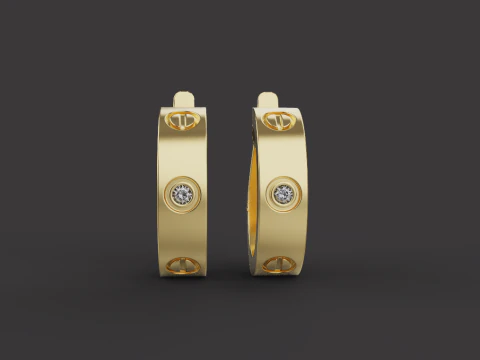 Earrings 30768 3D Model