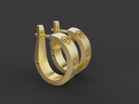 Earrings 30768 3D Model