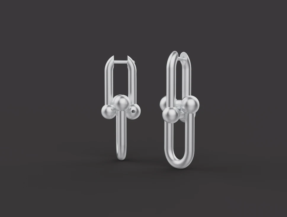Earrings 30597 3D Model .c4d .max .obj .3ds .fbx .stl .blend 