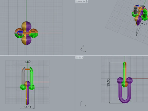 Earrings 30597 3D Model
