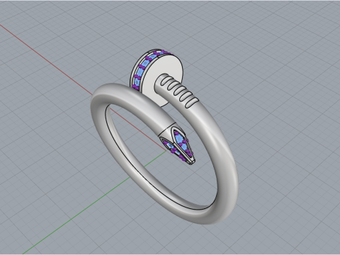 Nail Ring 30525 3D Model