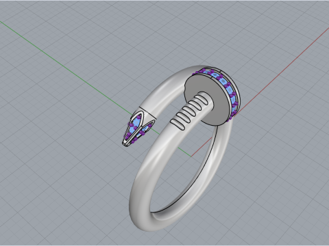 Nail Ring 30525 3D Model