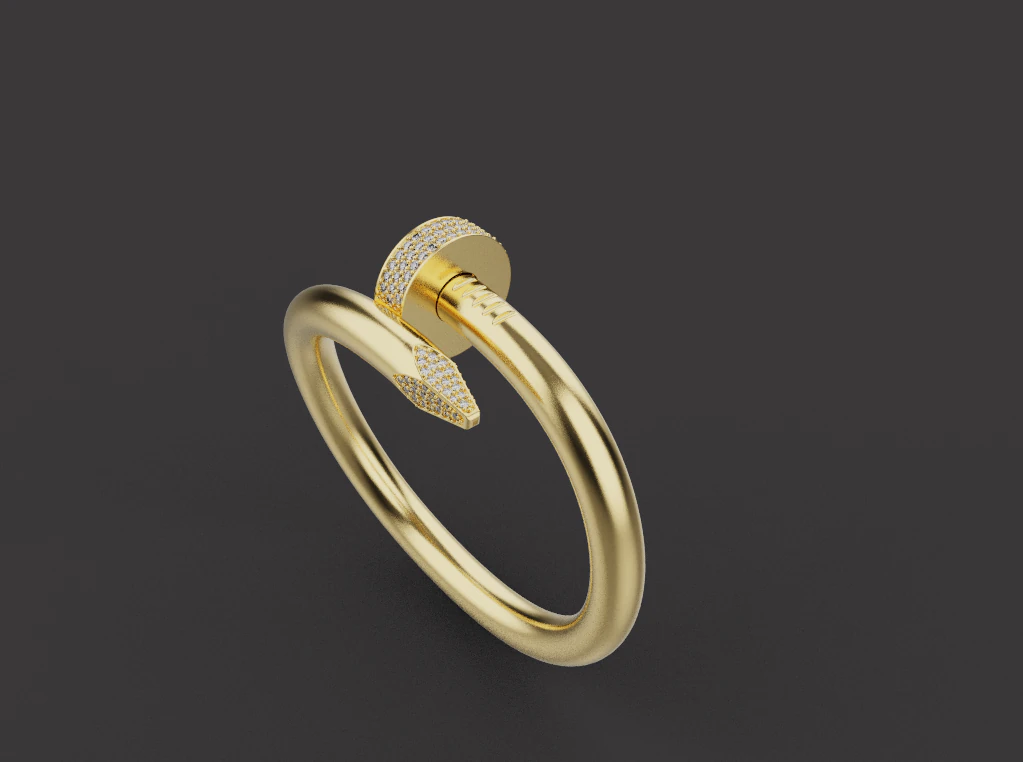 Nail Ring 30584 3D Model .c4d .max .obj .3ds .fbx .stl .blend 