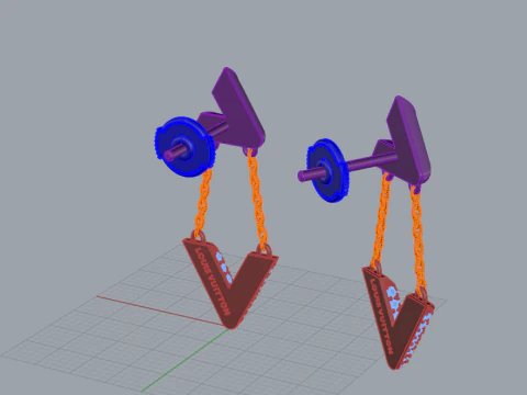 Earrings 30380 3D Model