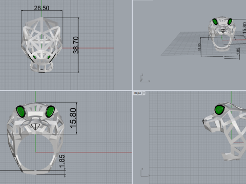 Panther Ring 30179 3D Model