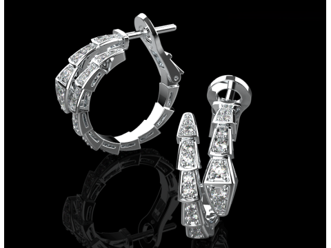Serpent Earrings 29333 3D 모델
