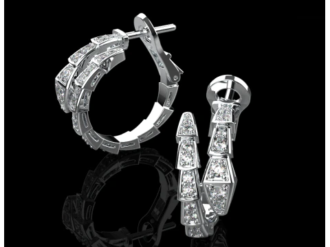 Serpent Earrings 29333 3D Model