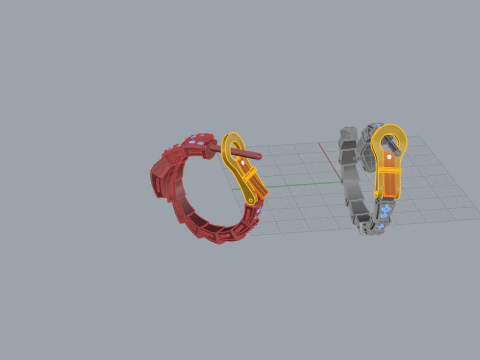 Serpent Earrings 29333 3D Model