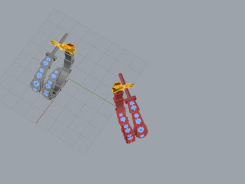 Serpent Earrings 29333 3D Model