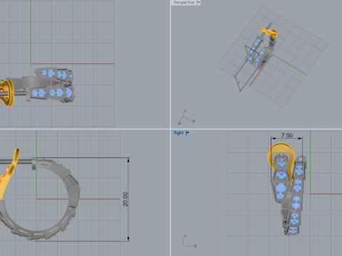 Serpent Earrings 29333 3D 모델