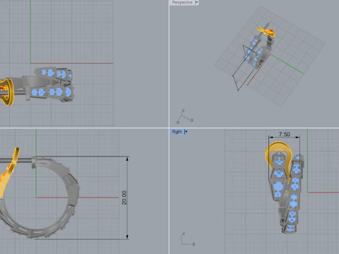 Serpent Earrings 29333 3D Model
