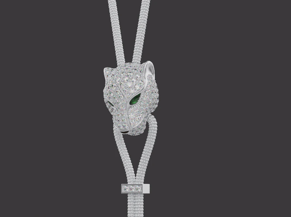 Panther Pendant 15068 3D Model .c4d .max .obj .3ds .fbx .stl .blend