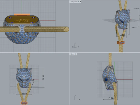 Panther Pendant 15068 3D Model