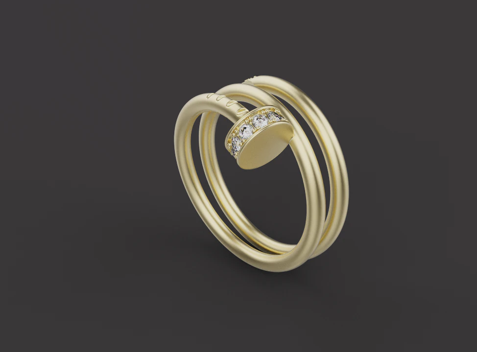Nail Ring 15049 3D Model .c4d .max .obj .3ds .fbx .stl .blend 