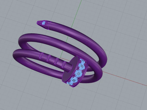 Nail Ring 15049 3D Model