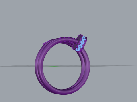 Nail Ring 15049 3D Модель