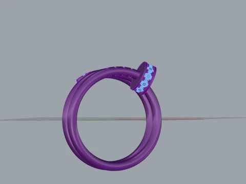 Nail Ring 15049 3D Model