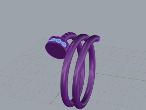 Nail Ring 15049 3D Model