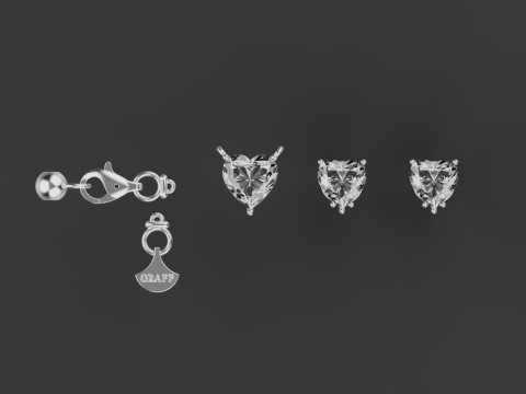 Studs and Pendant set 75037 3D Model