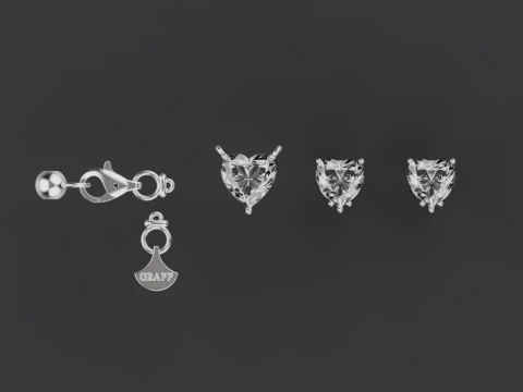 Studs and Pendant set 75037 3D Model