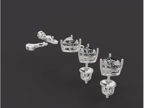 Studs and Pendant set 75037 3D Model