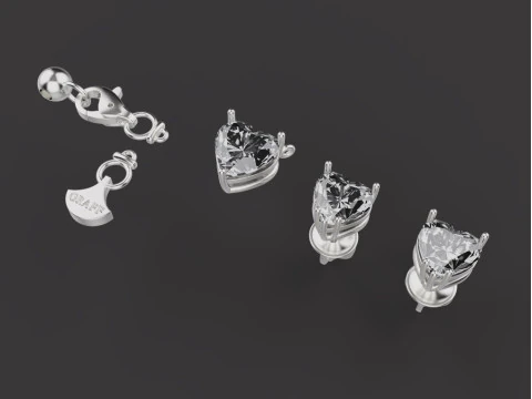 Studs and Pendant set 75037 3D Model