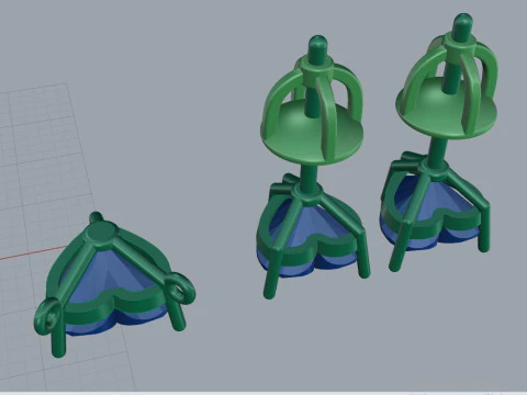 Studs and Pendant set 75037 3D Model