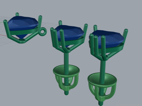 Studs and Pendant set 75037 3D Model