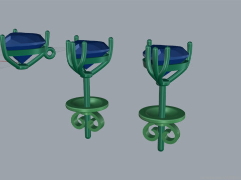 Studs and Pendant set 75037 3D Model