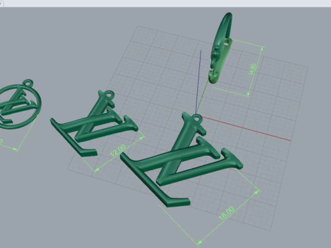 귀걸이 29168 3D 모델
