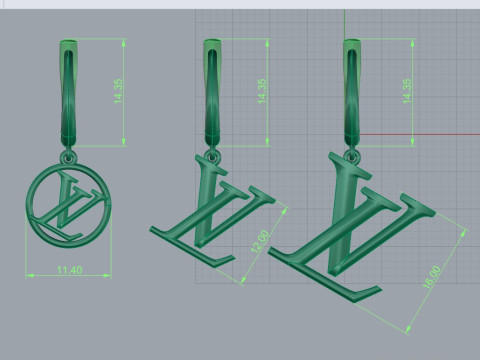 Earrings 29168 3D Model