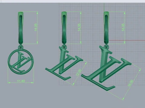귀걸이 29168 3D 모델
