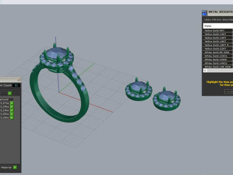 Ring and Earrings set 65808 3D 모델