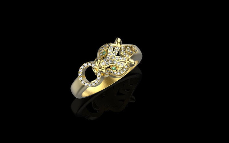 Panther Ring 29101 Modèle 3D .c4d .max .obj .3ds .fbx .stl .blend